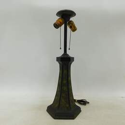 Antique Aladdin Cast Iron Vine Leaf Pattern Two Bulb Table Lamp Base Only