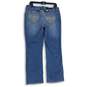 NWT Earl Jeans Womens Blue Denim Studded Medium Wash Straight Leg Jeans Size 12P image number 2