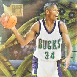 1996-97 HOF Ray Allen Fleer Metal Cyber-Metal Rookie Milwaukee Bucks alternative image