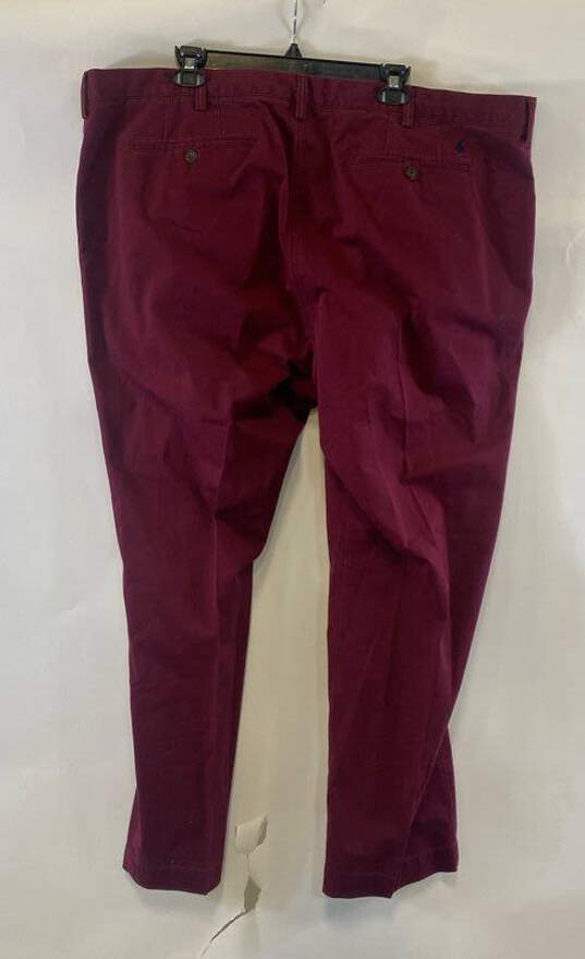 Polo Ralph Lauren Mens Wine Stretch Classic Fit Straight Leg Chino Pants Size 46 image number 2