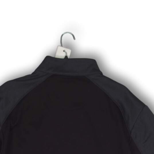 NWT Callaway Mens Pullover Sweatshirt Sweater Mock Neck 1/4 Zip Black Size XL image number 3