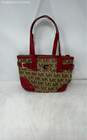 Michael Kors Womens Light Brown Dark Red Tote Handbag image number 1