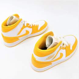 Jordan 1 Mid White University Gold Women's Shoes Size 10 alternative image