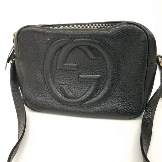 Gucci Soho Disco Pebbled Leather Crossbody Bag Black