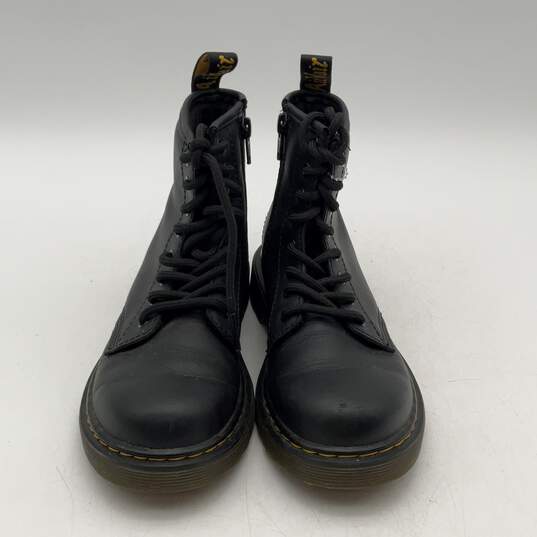 Dr. Martens Mens Black Round Toe Lace-Up Ankle Combat Boots Size 2 image number 1