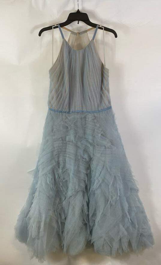 Marchesa Notte Blue Ruffle Dress - Size 14 image number 2