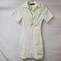 Zara White Key Whole Short Sleeve Dress Women's Size XS NWT image number 1