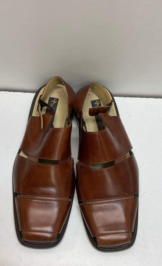 Stacy Adams Brown Leather Fisherman Sandals Shoes Men's Size 12 M image number 5