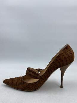 Authentic Casadei Brown Slip-On Heel W 10 alternative image