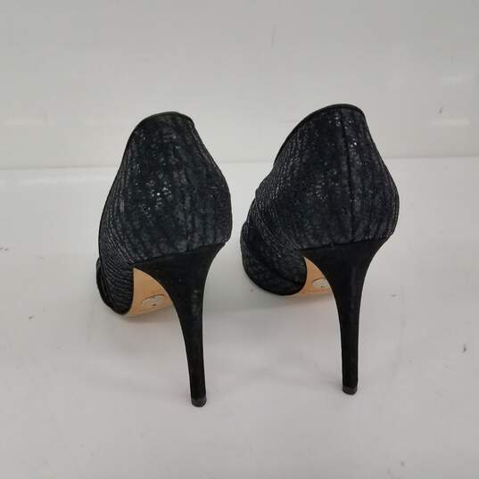 Dolce & Gabanna Leather Sequins Peeptoe Heels Size 35 image number 4