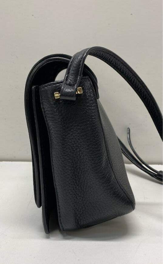 Kate Spade Suede Leather Flap Crossbody Black image number 3