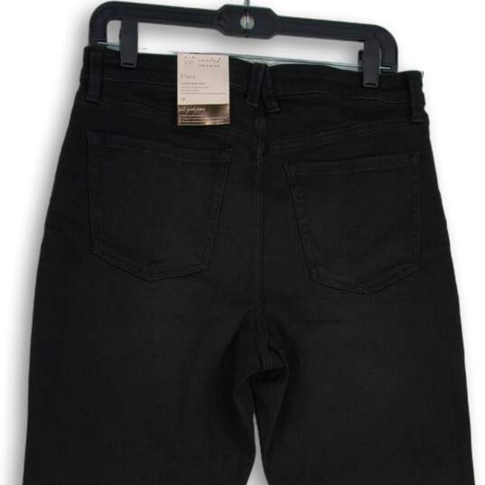 NWT Womens Black Denim Dark Wash Super High Rise Flared Leg Jeans Size 10 image number 4