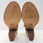 Vince Camuto Brown Leather Peep Toe Block Heel US 7.5 image number 6