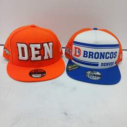 Pair of New Era NFL Denver Broncos Snapback Hats