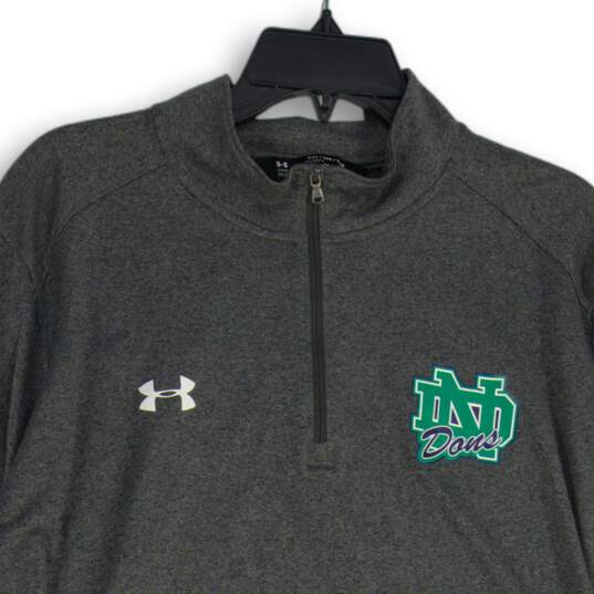 Under Armour Womens Gray Notre Dame NCAA Pullover T-Shirt Size XXL image number 3