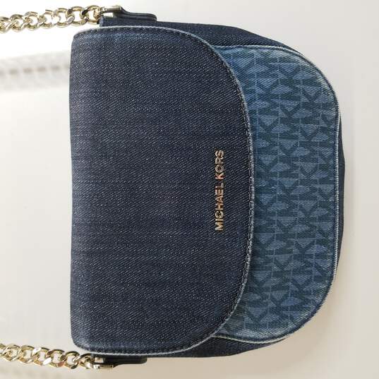 Buy the Michael Kors Jean Blue Crossbody Bag | GoodwillFinds