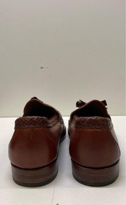 Allen Edmonds Brown Leather Maxfield Tassel Loafers Men's Size 11.5 image number 4