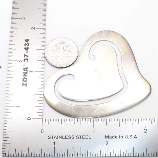 Tiffany & Co. Sterling Silver Monogramed 'J' Heart Shaped Bookmark image number 7