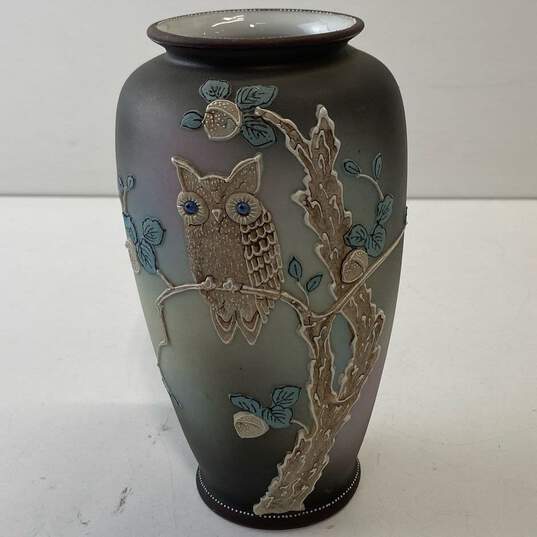 Nippon Decorative Vase 7inch Tall Oriental Art Pottery Vintage Ceramic Art image number 1