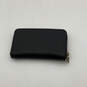 Womens Black Leather Card Holder Inner Divider Classic Zip Around Wallet image number 2