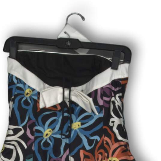 NWT A.J. Bari Womens Mini Dress Strapless Multicolor Floral Size Small image number 3