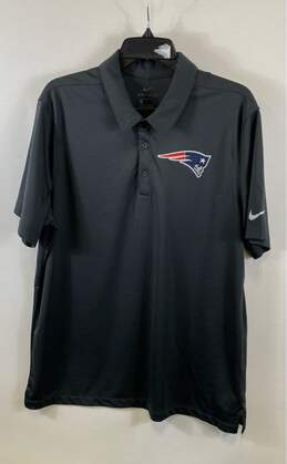 NWT Nike Mens Gray Short Sleeve New England Patriots NFL Polo Shirt Size Large