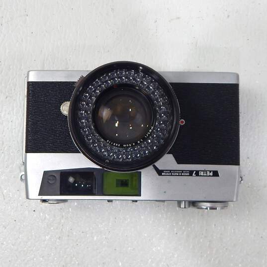 Petri 7 Green-O-Matic System Rangefinder 35mm Film Camera w/ Lens & Leather Case image number 8