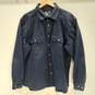 Vintage Woolrich Men's Dark Navy Cotton Button-Up Shirt Size XL image number 1