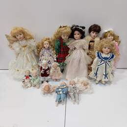 Lot of Assorted Porcelain Dolls