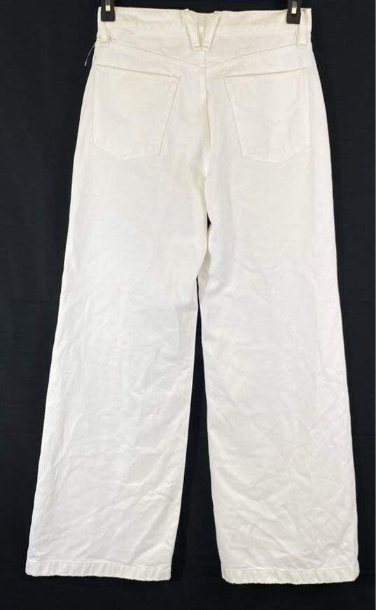 Hudson Womens White Cotton Pockets Light Wash Denim Wide-Leg Jeans Size 26 image number 2