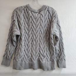Philosophy Grey Cable Knit Crewneck Sweater - M alternative image
