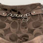 Womens F19720 Brown Monogram Inner Pockets Double Handle Shoulder Bag image number 6