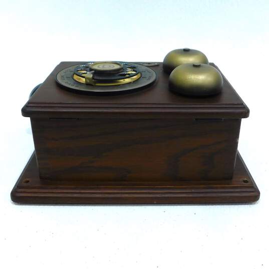 VTG 1980s Western Electric Country Junction Wood Rotary Telephone Wall Phone image number 3