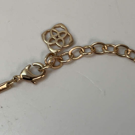 Designer Kendra Scott Gold-Tone Chain Lobster Clasp Heart Charm Necklace image number 4