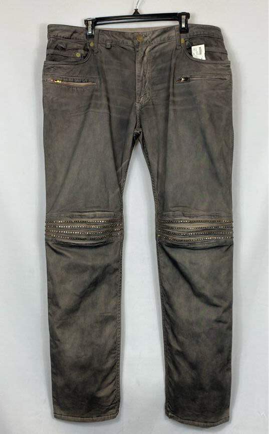 Robins Jean Men Gray Motard Jeans - Size 38 image number 1
