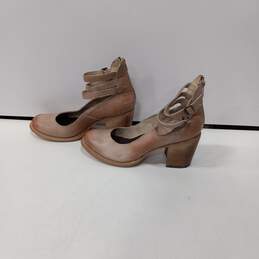 Freebird Women's FB-RANDI Blush Leather Ankle Strap Stacked Heel Booties Size 10 alternative image