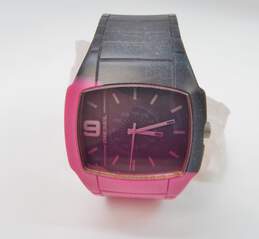 Unisex Diesel DZ1425 Stainless Steel Pink & Black Silicone Strap Watch 76.2g