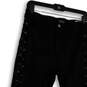 NWT Womens Black Side Lace Flat Front Skinny Leg Cropped Pants Size 10 image number 3