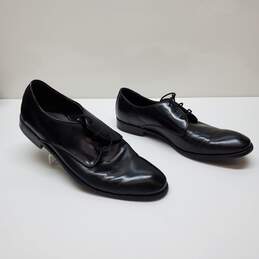 John Varvatos Size 10 Mens Oxford Black Leather Shoes