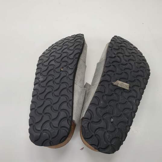Birkenstock Unisex Florida Gray Leather Slide Sandals Men's 4 / Women's 6 image number 5