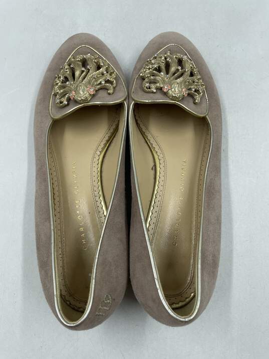 Authentic Charlotte Olympia Virgo Mauve Flats W 9 image number 6
