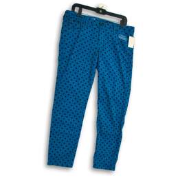 NWT AG Adriano Goldschmied Womens Blue Black Polka Dot Ankle Jeans Size 32