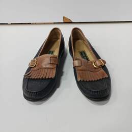 Cole Haan Men's Brown/Black Kiltie Loafer Shoes Size 9M