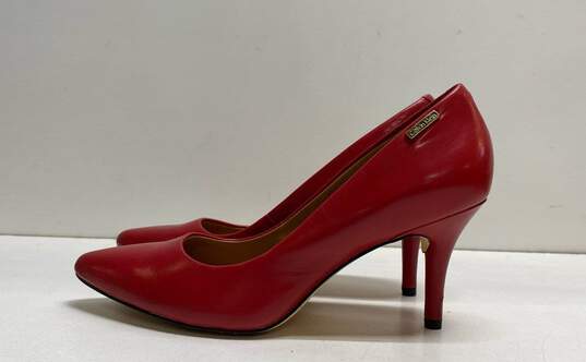 Calvin Klein Leather Kimberly Heels Red 6.5 image number 1