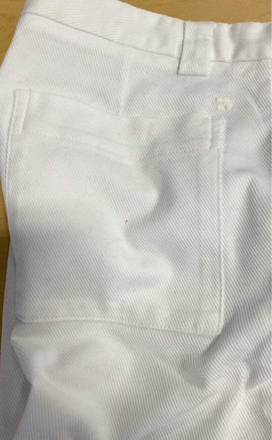 Lardini Mens White Flat Front Pockets Straight Leg Cargo Pants Size 48 image number 4