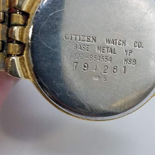 Vintage design Citizen 23mm Case Size Gold Tone Bracelet Stainless Steel Quartz Watch image number 6
