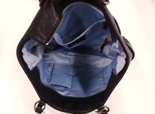 COACH F17722 Gallery East West Black Leather Medium Tote Bag Handbag image number 9