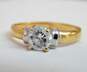 14k Yellow Gold Round CZ Solitaire Ring 2.2g image number 4