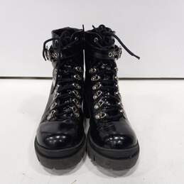 Jeffery Campbell Women's Black Faux Leather Combat Boots Size 8.5M