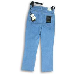NWT Paige Womens Light Blue Denim High Rise Straight Cropped Jeans Size 26 alternative image